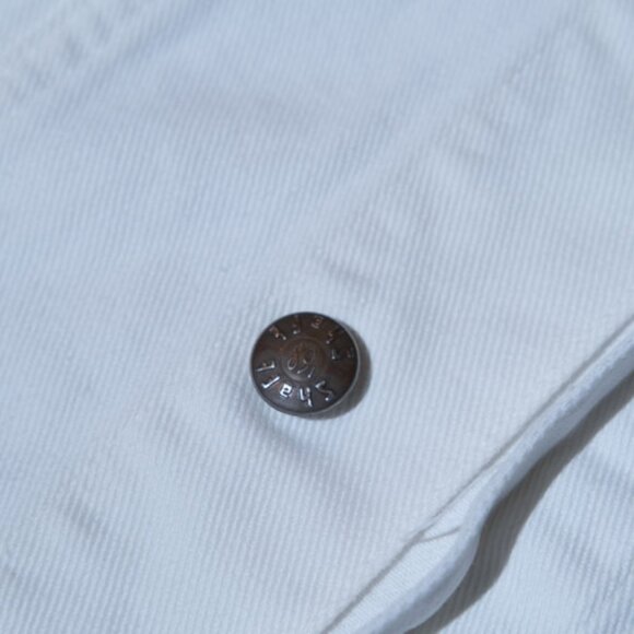 Shaft Jeans White Type 2 Unisex Denim jacket size L Made in Italy - Picture 4 of 7